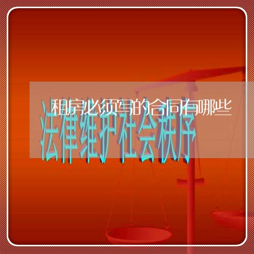 租房必须写的合同有哪些/2023040241571