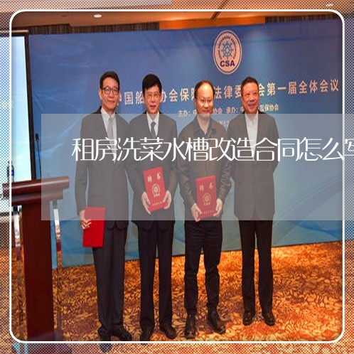 租房洗菜水槽改造合同怎么写/2023022609475 租房洗菜水槽改造合同怎么写/2023022609475