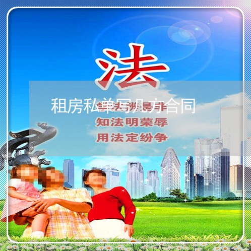 租房私单写几方合同/2023022772816