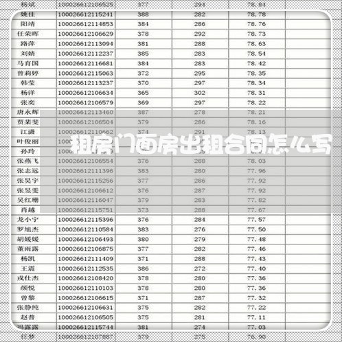 租房门面房出租合同怎么写/2023061752717