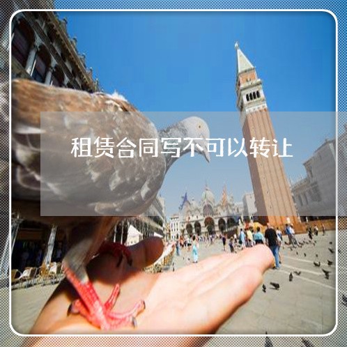 租赁合同写不可以转让/2023022756492