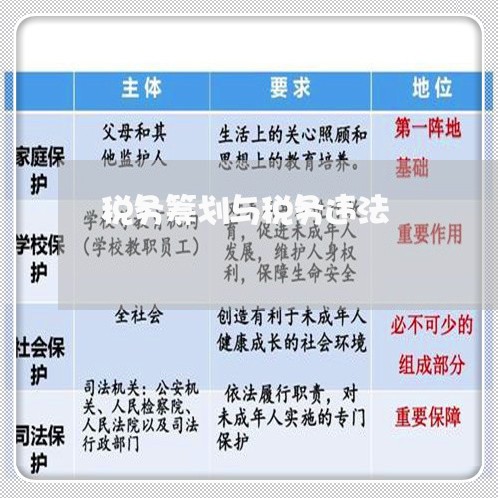 税务筹划与税务违法 税务筹划与税务违法
