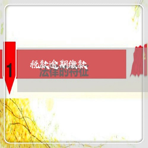 税款逾期缴款 税款逾期缴款