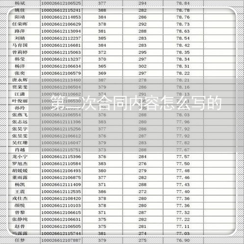 第二次合同内容怎么写的/2023060685950