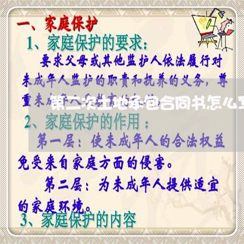 第二次土地承包合同书怎么写/2023061673704
