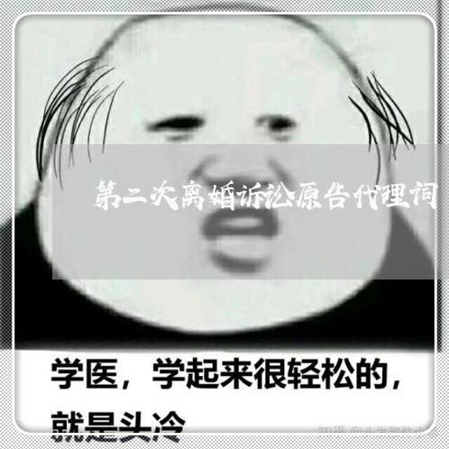 第二次离婚诉讼原告代理词 第二次离婚诉讼原告代理词