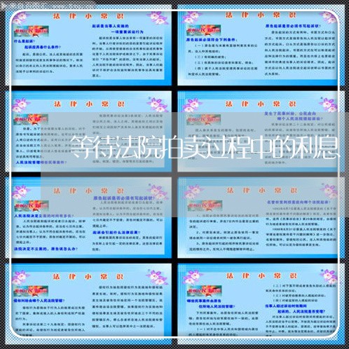 等待法院拍卖过程中的利息 等待法院拍卖过程中的利息