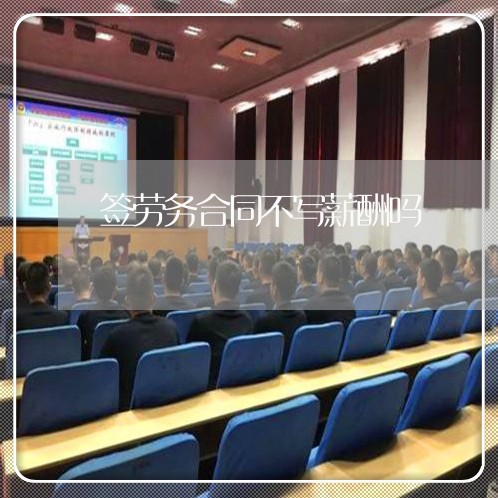 签劳务合同不写薪酬吗/2023040488258 签劳务合同不写薪酬吗/2023040488258