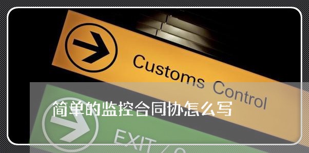 简单的监控合同协怎么写/2023022646259