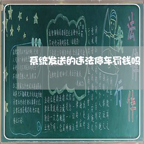 系统发送的违法停车罚钱吗
