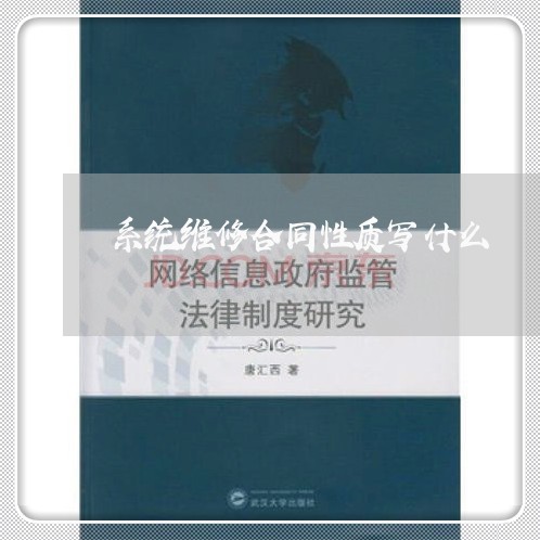 系统维修合同性质写什么/2023022725825