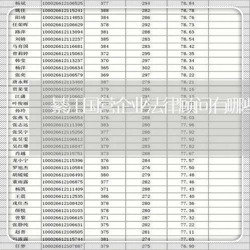 綦江国营企业法律顾问有哪些 綦江国营企业法律顾问有哪些