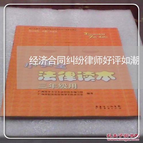 经济合同纠纷律师好评如潮