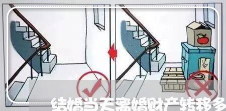 结婚当天离婚财产转移多久 结婚当天离婚财产转移多久