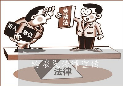 给农民法律宣传