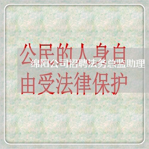 绵阳公司招聘法务总监助理 绵阳公司招聘法务总监助理