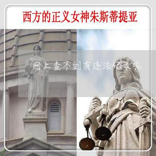 网上查不到有违法记录呢