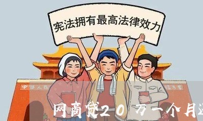 网商贷20万一个月还多少/2023061873504