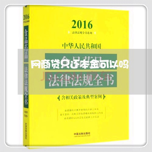 网商贷只还本金可以吗/2023120812403