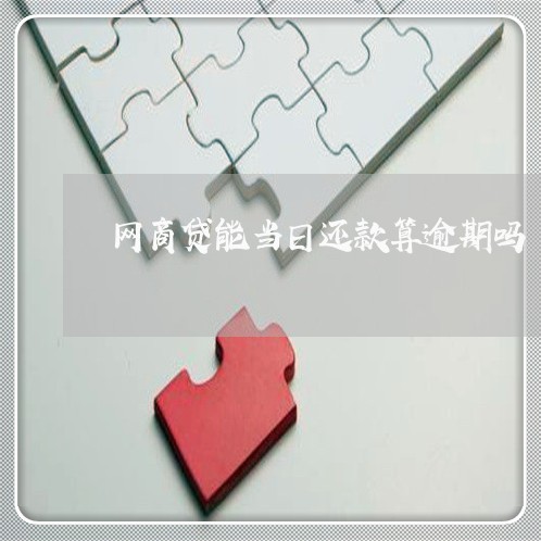 网商贷能当日还款算逾期吗/2023022838484 网商贷能当日还款算逾期吗/2023022838484