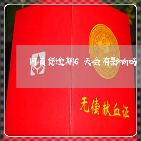 网商贷逾期6天会有影响吗/2023022872784