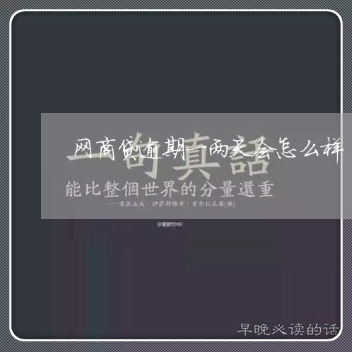 网商贷逾期一两天会怎么样/2023022573816