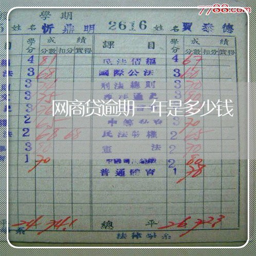 网商贷逾期一年是多少钱/2023030184946