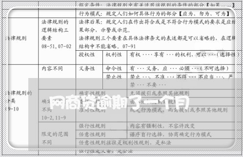 网商贷逾期了一个月