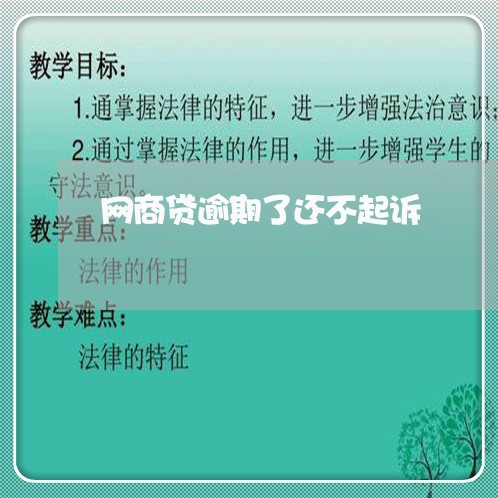 网商贷逾期了还不起诉/2023061838263