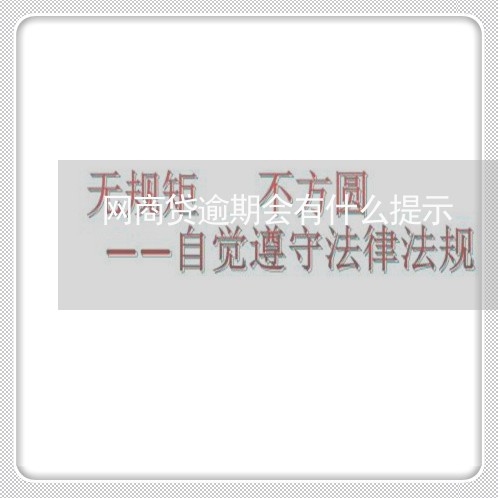 网商贷逾期会有什么提示/2023061872705