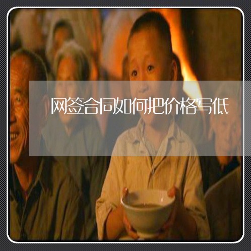 网签合同如何把价格写低/2023041528370