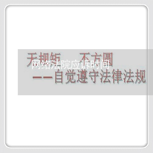 网络法院应诉时间