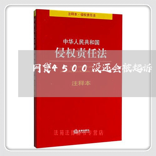 网贷4500没还会被起诉/2023112484717