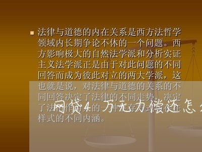 网贷4万无力偿还怎么处理/2023012648594