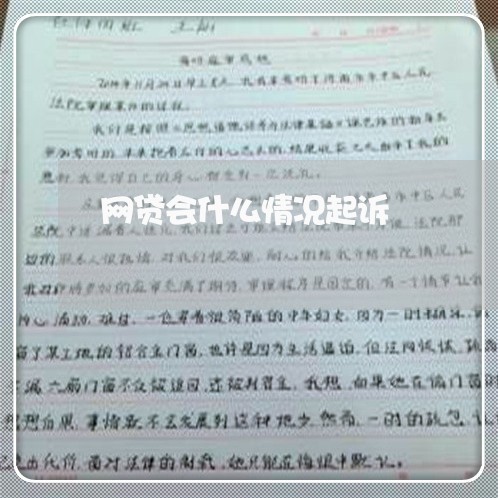 网贷会什么情况起诉/2023091303048