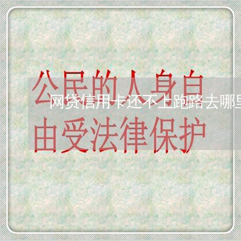 网贷信用卡还不上跑路去哪里好 网贷信用卡还不上跑路去哪里好