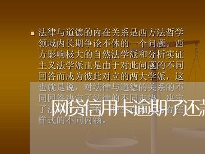 网贷信用卡逾期了还款顺序/2023061649502