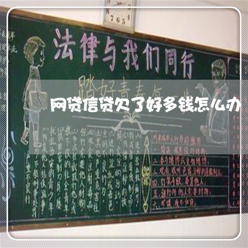 网贷信贷欠了好多钱怎么办 网贷信贷欠了好多钱怎么办