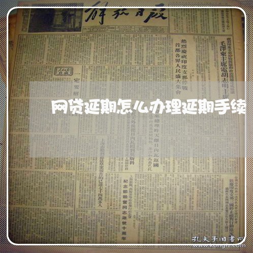 网贷延期怎么办理延期手续/2023022523724 网贷延期怎么办理延期手续/2023022523724