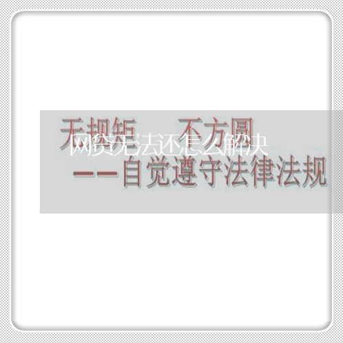 网贷无法还怎么解决/2023112617369