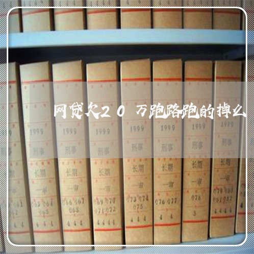 网贷欠20万跑路跑的掉么 网贷欠20万跑路跑的掉么