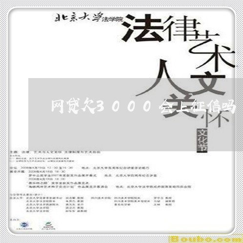 网贷欠3000会上征信吗 网贷欠3000会上征信吗