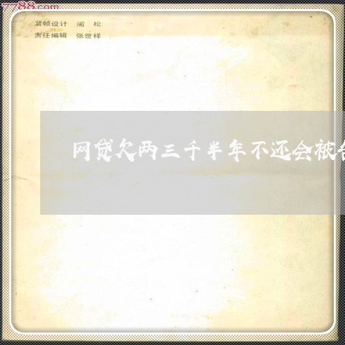 网贷欠两三千半年不还会被告吗