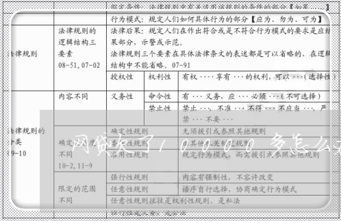 网贷欠了10000多怎么办/2023100871726