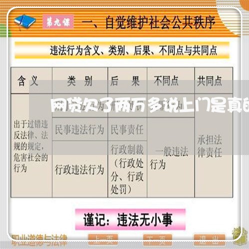 网贷欠了两万多说上门是真的吗 网贷欠了两万多说上门是真的吗