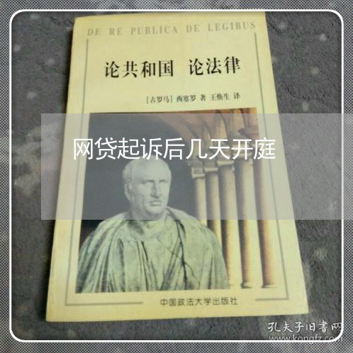 网贷起诉后几天开庭/2023091372503