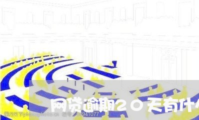 网贷逾期20天有什么事/2023120607938