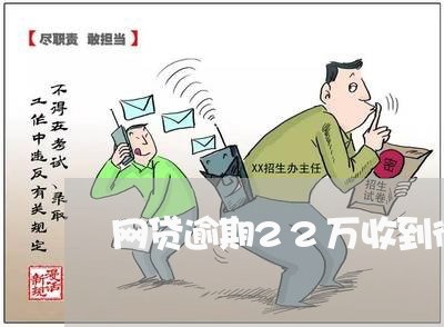 网贷逾期22万收到律师函/2023120558373