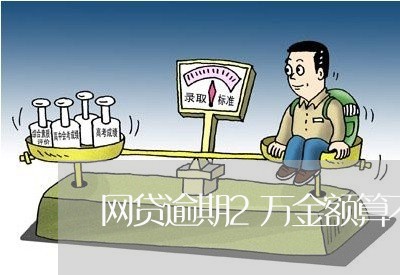 网贷逾期2万金额算不算大额贷款/2023111603926