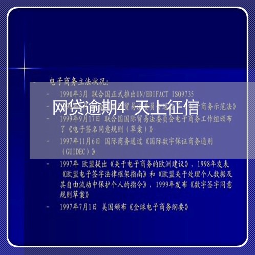 网贷逾期4天上征信/2023120349351